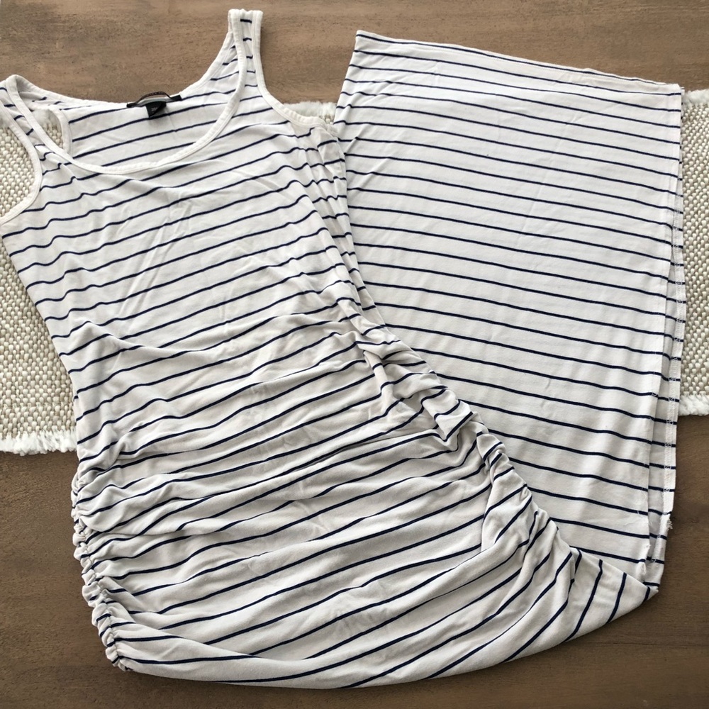 Victorias Secret Maxi Dress Ruched Stripes Sz S